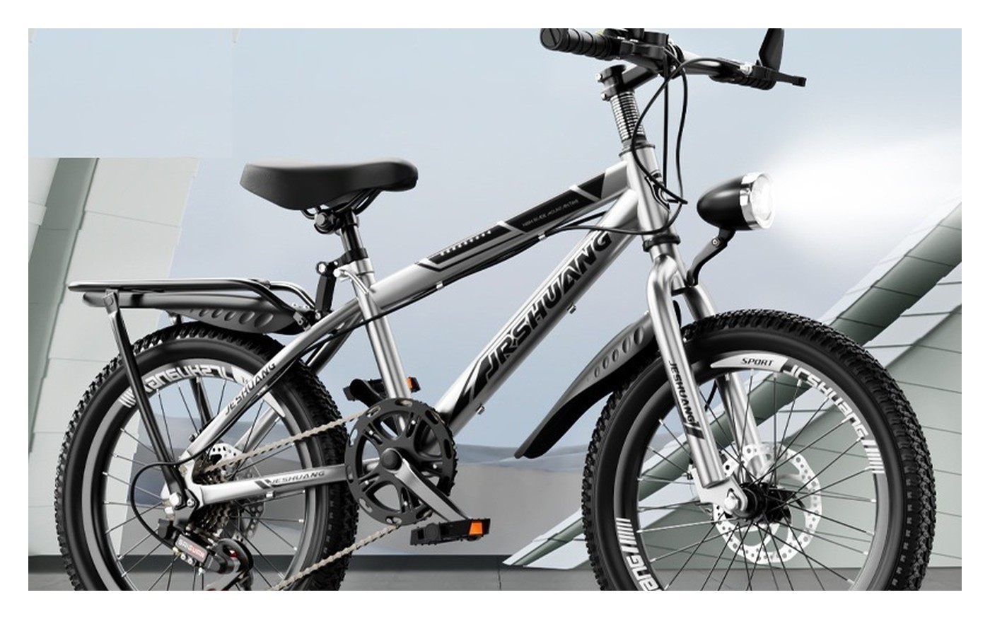 Silver Utility City Bike
