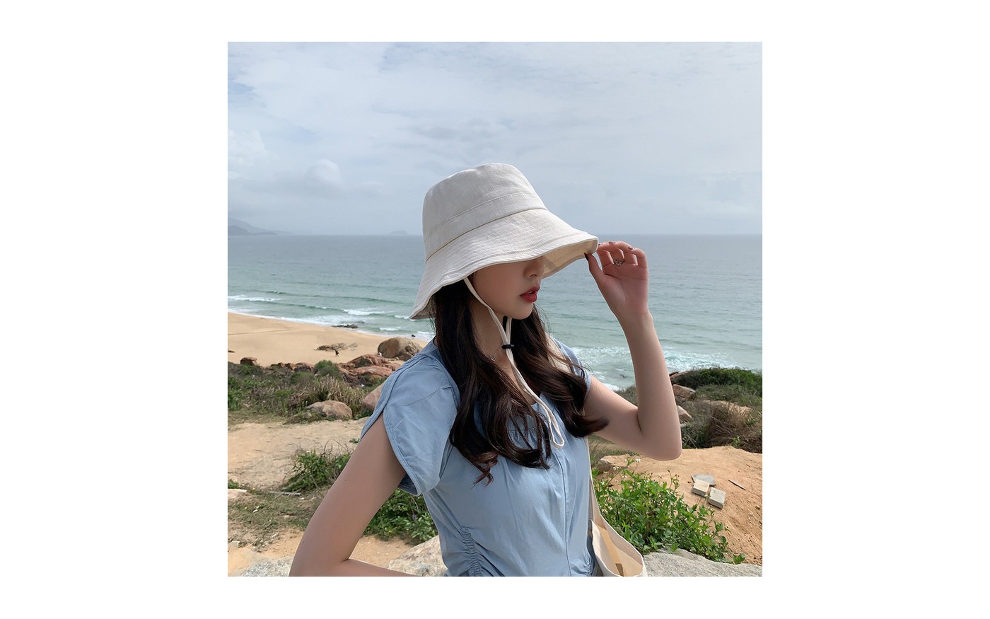 Wide-Brim Cycling Sun Hat - Main product image